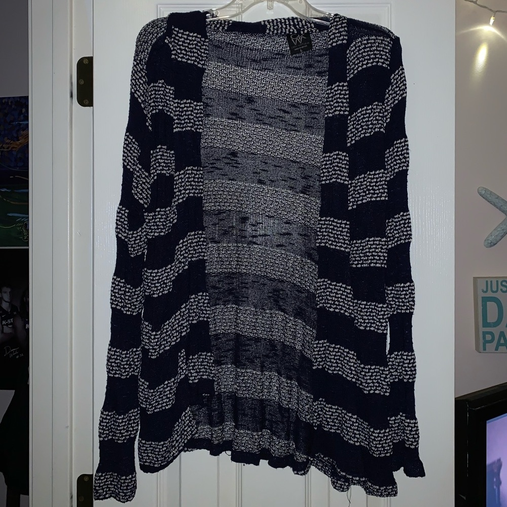 Blue patterned Calvin Klein womens cardigan